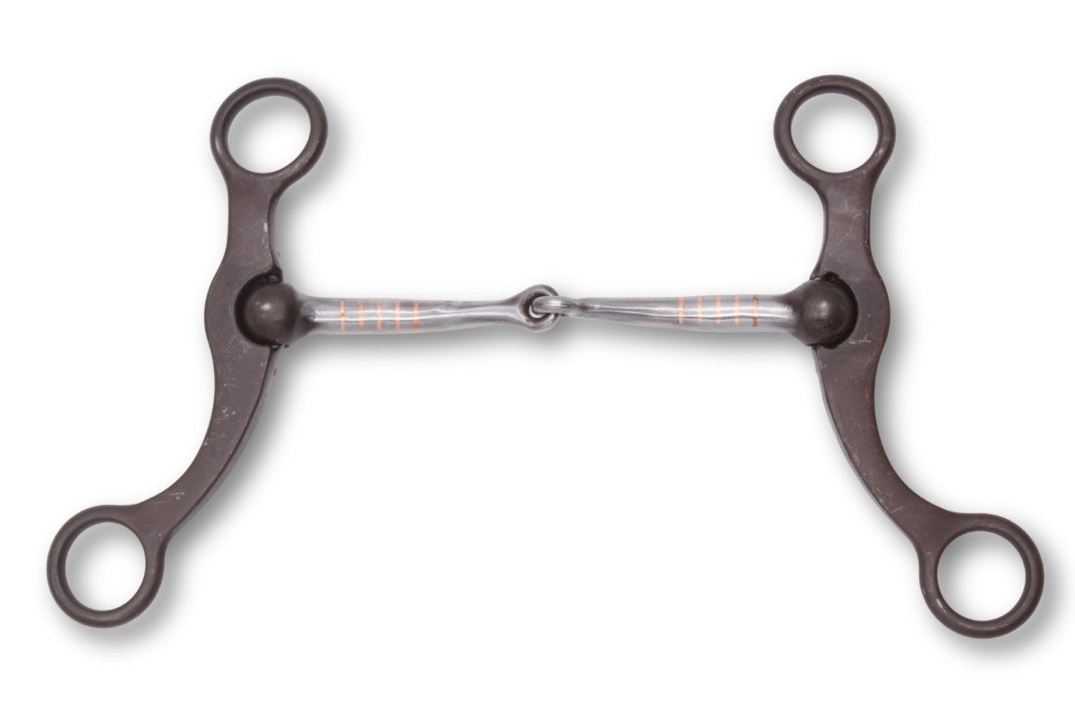 Show Snaffle Bit mit Shanks, einfach gebrochen, 13,5 cm