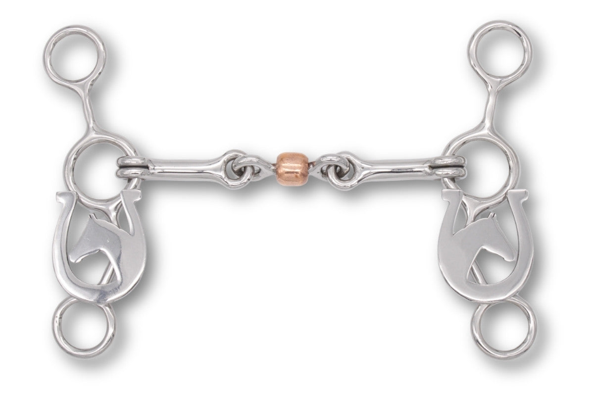 Trainings Bit, Western Bit doppelt gebrochen mit Shanks 12,5 Baby Bit