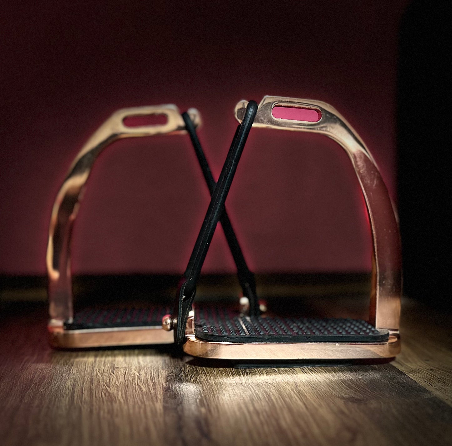 Sicherheitssteigbügel rosegold Steigbügel mit Gummi