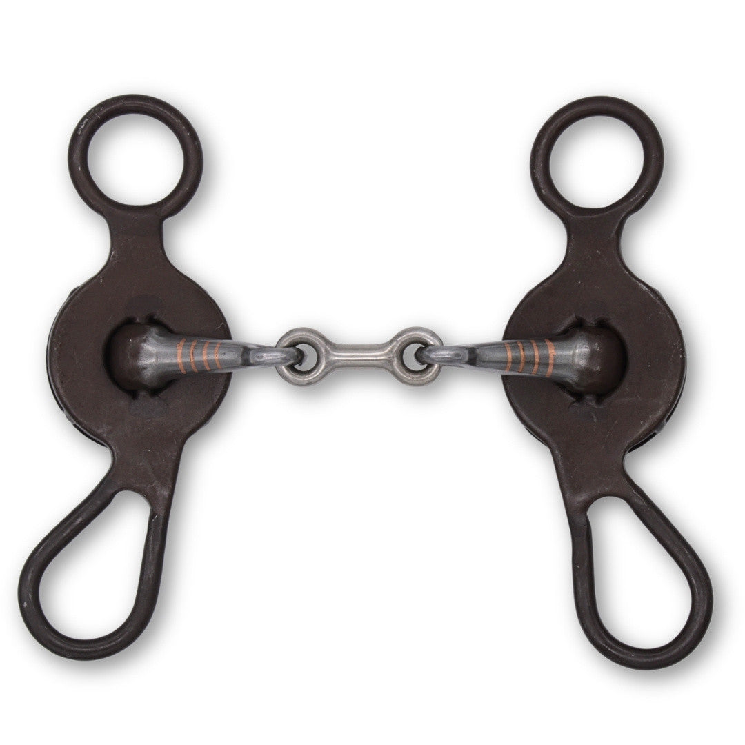 Snaffle Westernbit doppelt gebrochen mit Shanks 11,5 Baby-Bit