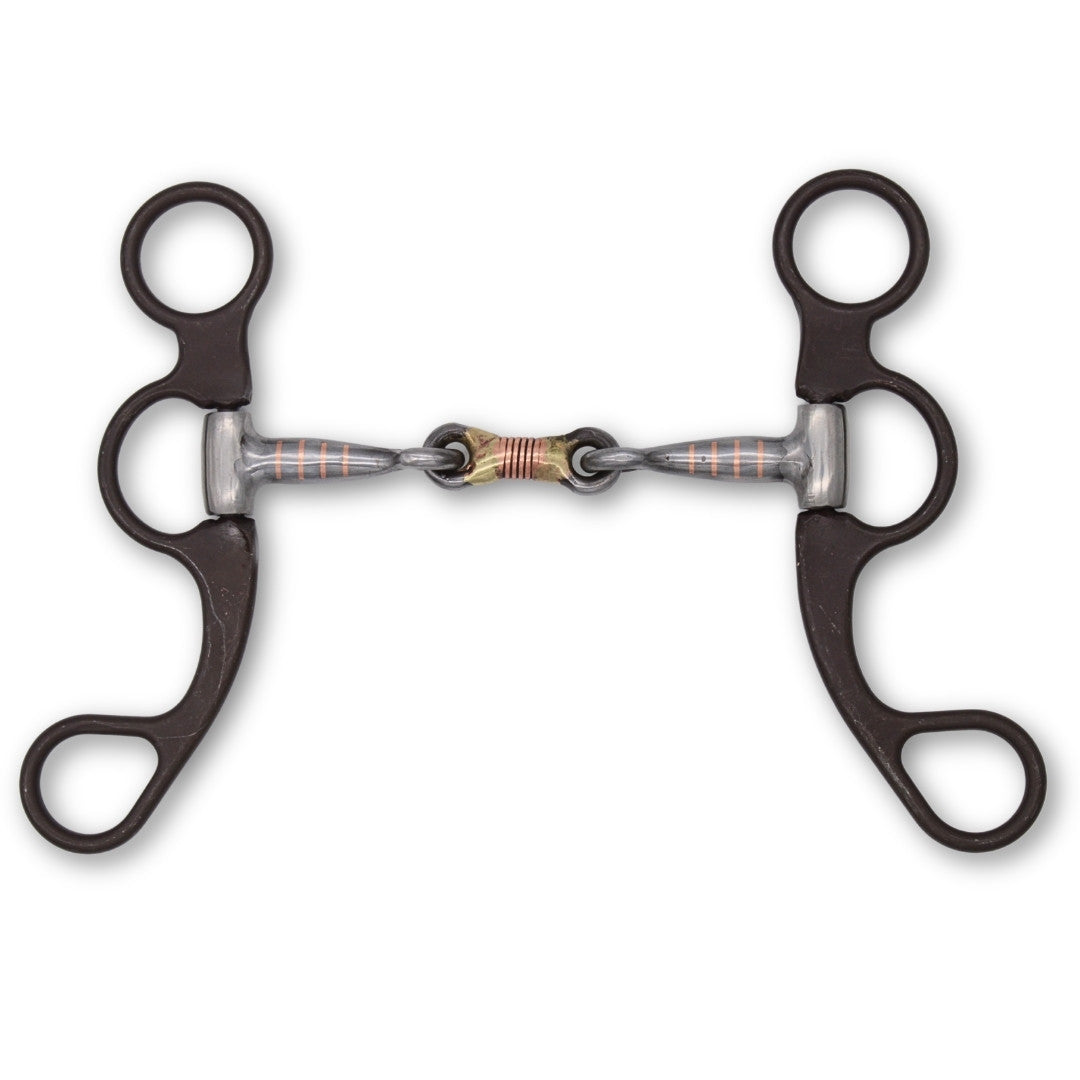 Snaffle Westernbit doppelt gebrochen mit Shanks 12,5 Baby-Bit