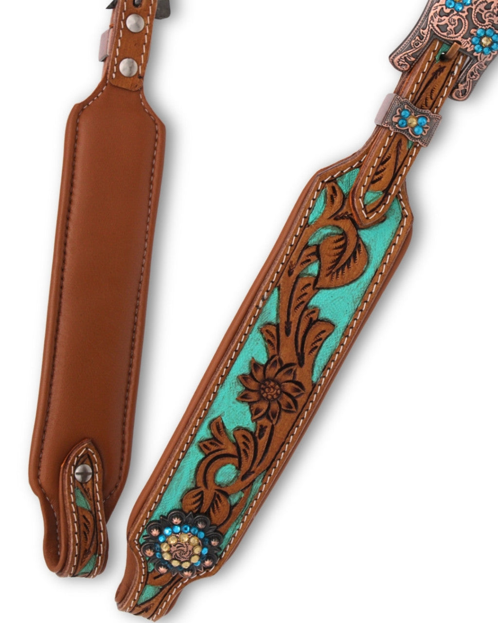 Zweiohr Super Soft anatomische Westerntrense Türkis mit Perlen-Earloop