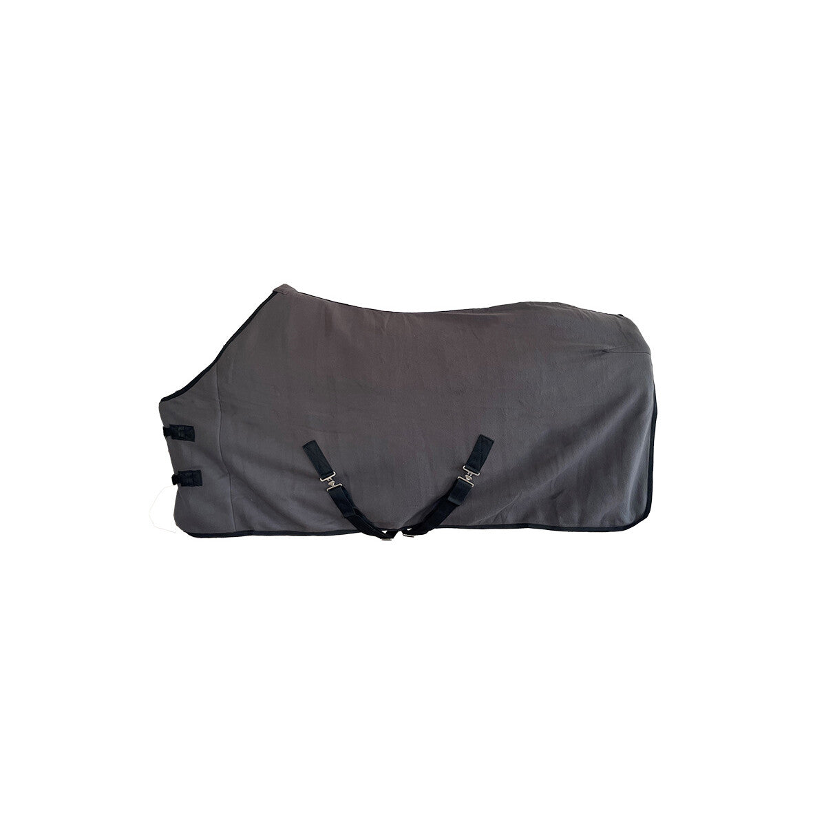 Fleecedecke "Duval" mit Bauchgurt 105 cm grau