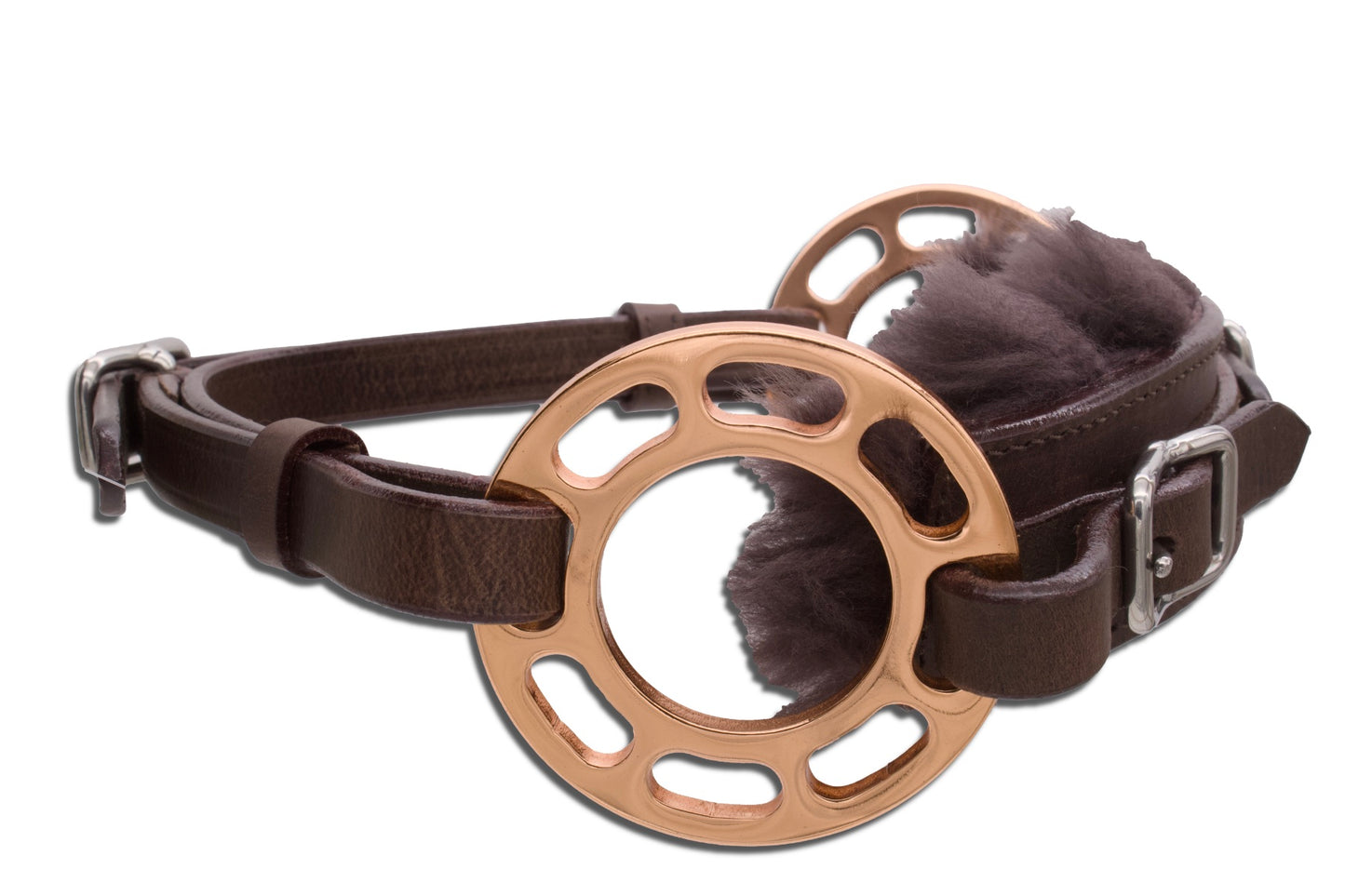 Glücksrad rosegold, mit Lammfell, gebisslos