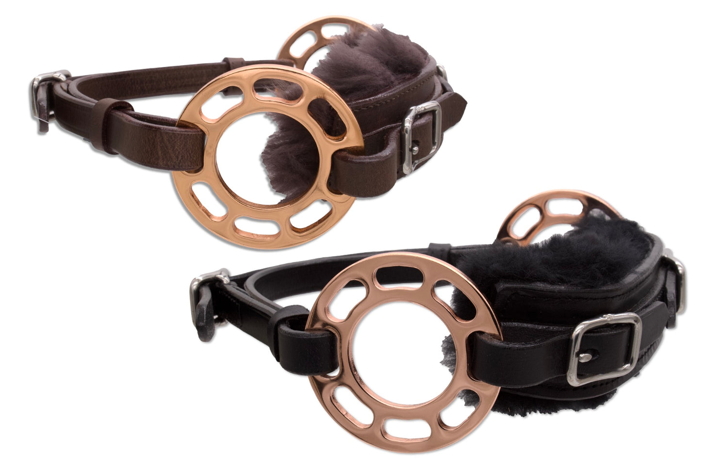 Glücksrad rosegold, mit Lammfell, gebisslos,