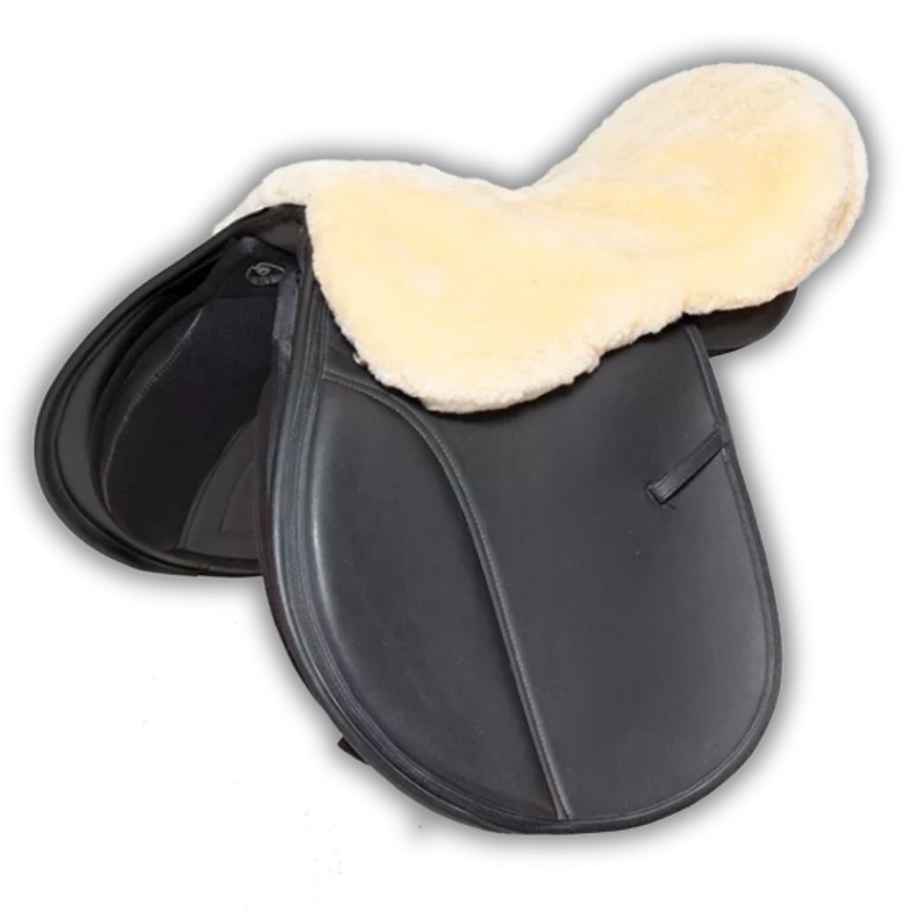 Lammfell Englisch Sitzbezug natur für Dressur- und Vielseitigkeitssättel