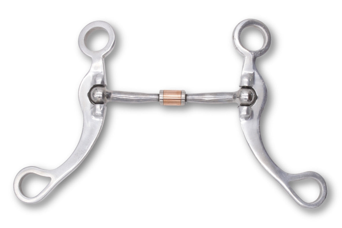 Western show snaffle bit mit Gravur, mit Kupferrolle 13,5cm