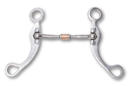 Western show snaffle bit mit Gravur, mit Kupferrolle 13,5cm