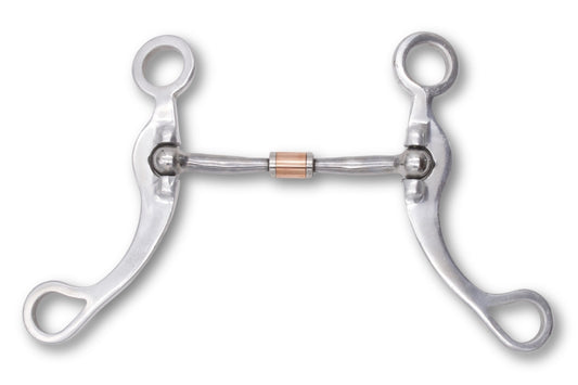 Western show snaffle bit mit Gravur, mit Kupferrolle 13,5cm