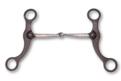 Show Snaffle Bit mit Shanks, einfach gebrochen, 13,5 cm