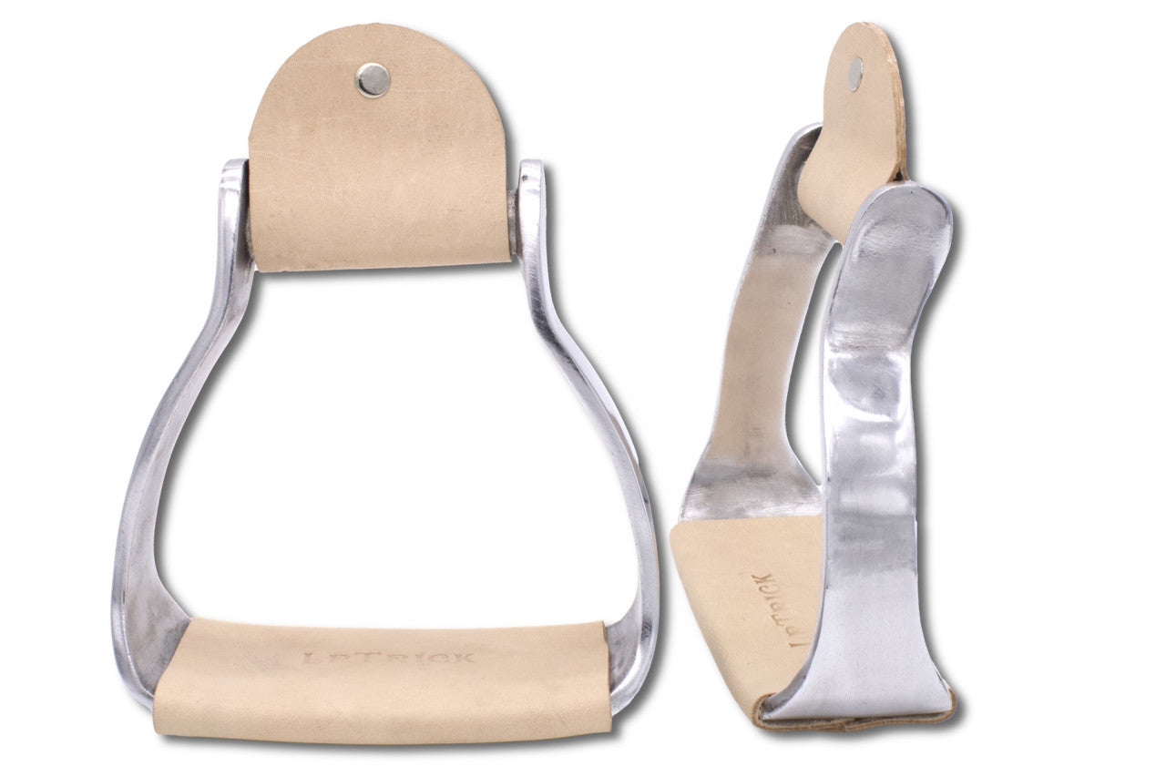 Extra breite Westernsteigbügel aus Aluminium, natur/hell