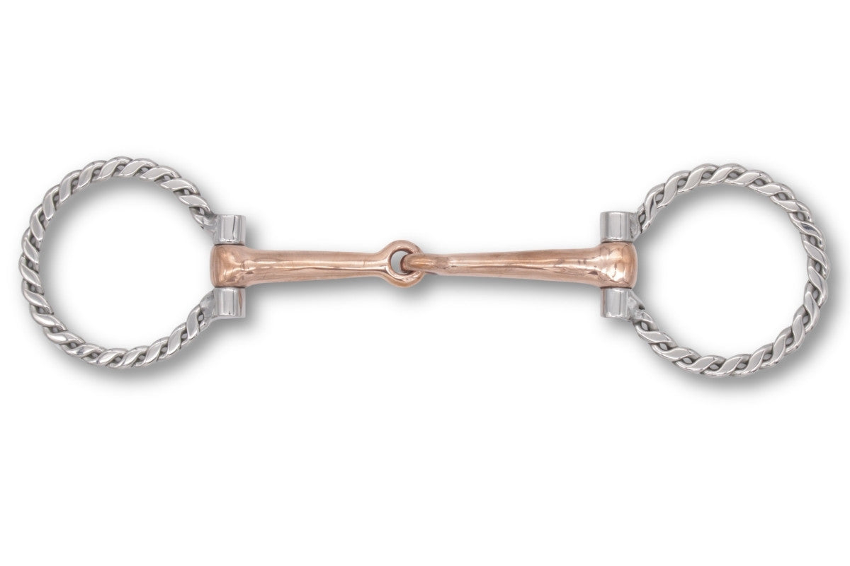Snaffle Western Bit mit gedrehten Ringen, Westerngebiss 12,5 cm