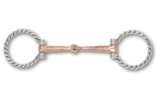 Snaffle Western Bit mit gedrehten Ringen, Westerngebiss 12,5 cm