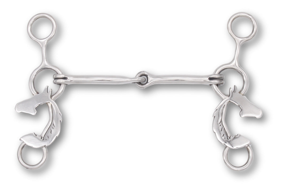 Trainings Bit, Western Bit einfach gebrochen mit Shanks 12,5 Baby Bit