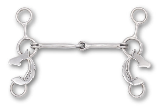 Trainings Bit, Western Bit einfach gebrochen mit Shanks 12,5 Baby Bit