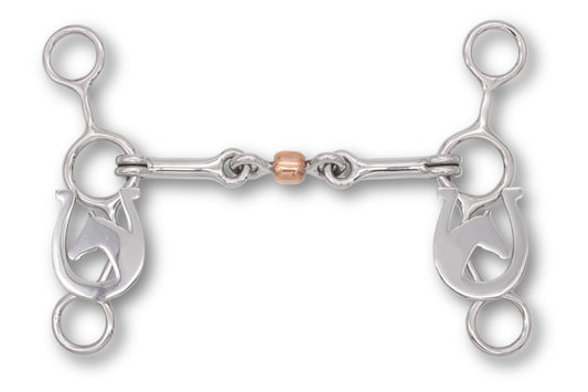 Trainings Bit, Western Bit doppelt gebrochen mit Shanks 12,5 Baby Bit