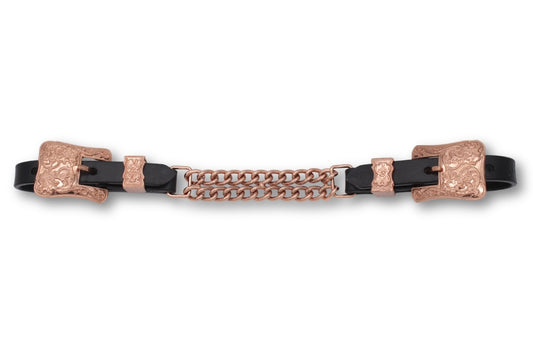 Kinnkette rosegold, Leder