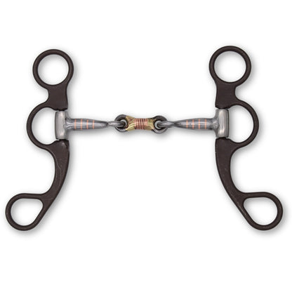Snaffle Westernbit doppelt gebrochen mit Shanks 12,5 Baby-Bit